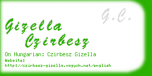 gizella czirbesz business card